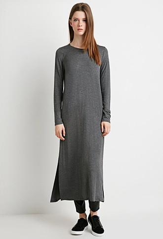 Forever21 Heathered Side-slit Tunic