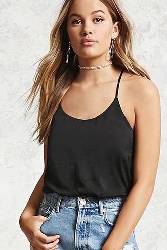 Forever21 Satin Cami Bodysuit