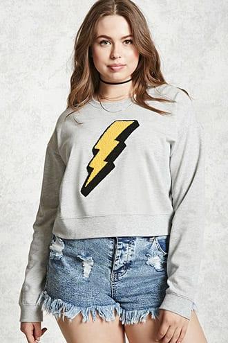 Forever21 Plus Size Lightning Sweatshirt