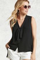 Forever21 Self-tie Button-down Top