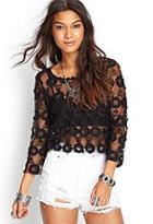 Forever21 Embroidered Applique Top