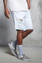 Forever21 Distressed Raw-cut Denim Shorts