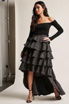 Forever21 Plaid High-low Flounce Skirt