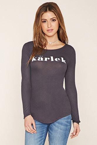 Forever21 K&auml;rlek Graphic Top