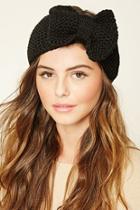 Forever21 Black Bow Front Headwrap