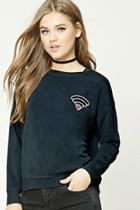 Forever21 Wi-fi Heart Patch Sweatshirt