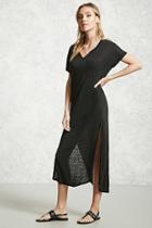 Forever21 Slub Knit High-slit Dress