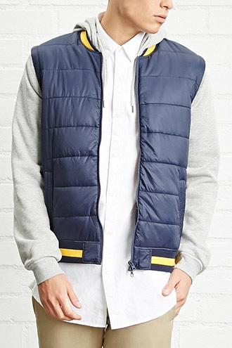 21 Men Men's  Puffer Vest Hoodie