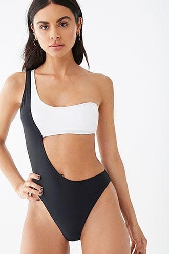 Forever21 Cutout One-shoulder One-piece Swimsuit