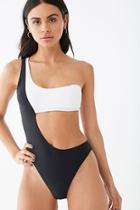 Forever21 Cutout One-shoulder One-piece Swimsuit