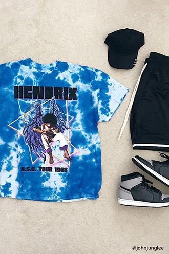 Forever21 Crystal Dye Hendrix Band Tee