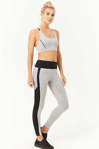 Forever21 Active Mesh Contrast Panel Leggings