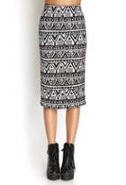 Forever21 Tribal Print Scuba Knit Skirt