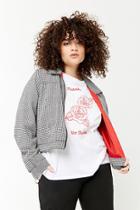 Forever21 Plus Size Houndstooth Cropped Jacket