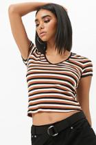 Forever21 Ribbed Knit Striped Tee