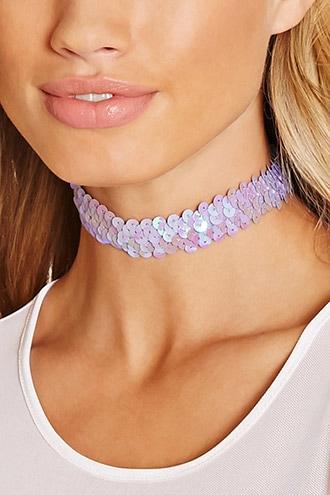 Forever21 Iridescent Sequin Choker