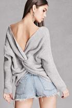 Forever21 Ribbed Knot-back Sweater