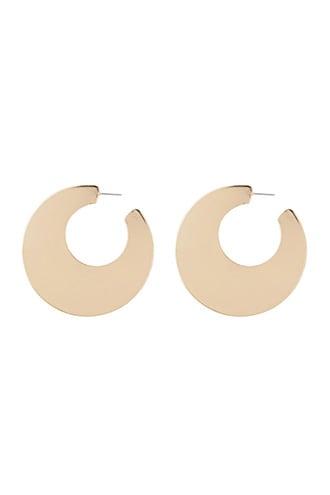 Forever21 Metal Half-circle Earrings
