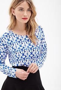 Forever21 Abstract Print Knit Top