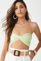 Forever21 Linen-blend Self-tie Tube Top