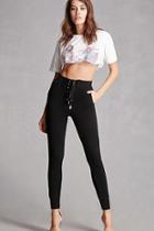 Forever21 Lace-up French Terry Sweatpants