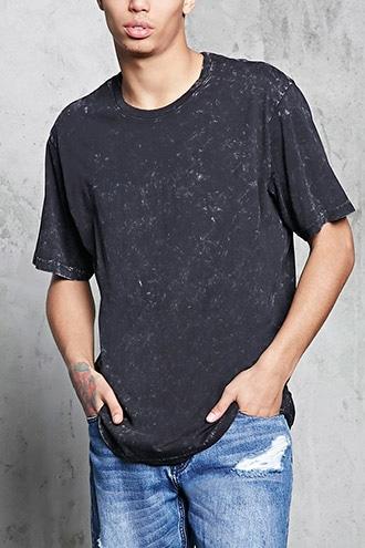 Forever21 Boxy Acid Wash Tee