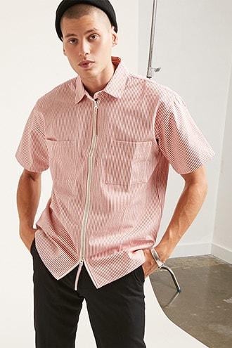 Forever21 Lifted Anchors Pinstripe Shirt