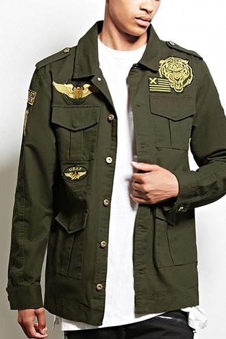 Forever21 Victorious Patch Utility Jacket