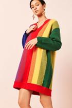 Forever21 Rainbow Stripe Sweater Dress