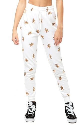 Forever21 Gingerbread Print Sweatpants