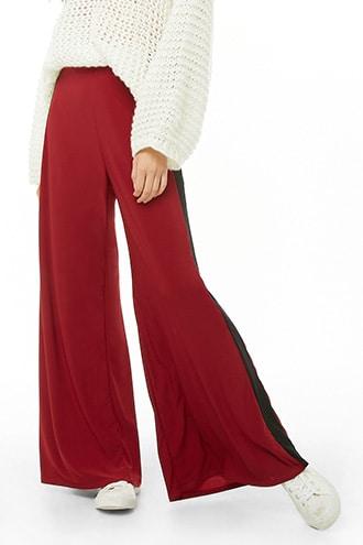 Forever21 Contrast-trim Palazzo Pants