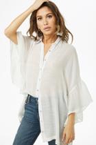 Forever21 Ruffled High-low Shirt