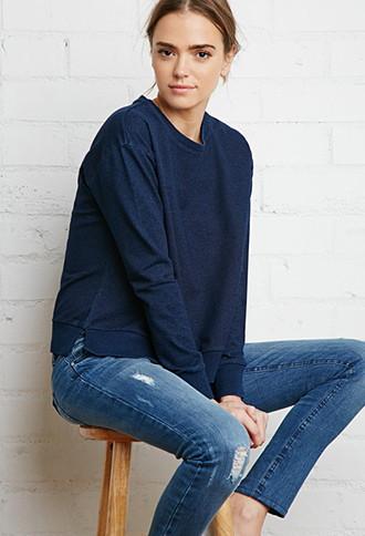 Forever21 Denim Look Sweatshirt