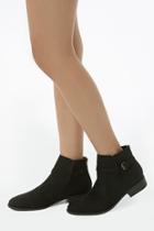 Forever21 Faux Suede Ankle-strap Booties