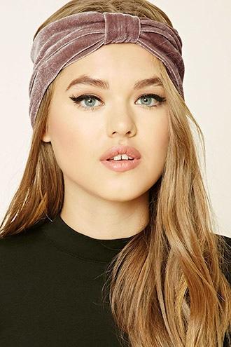 Forever21 Knot Front Velvet Headwrap