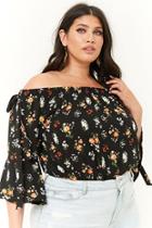 Forever21 Plus Size Floral Print Off-the-shoulder Top
