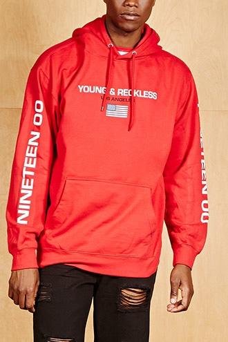 Forever21 Young & Reckless Graphic Hoodie