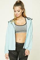 Forever21 Women's  Mint Active Hooded Jacket