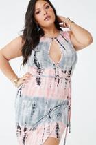 Forever21 Plus Size Asymmetrical Tie-die Cutout Dress