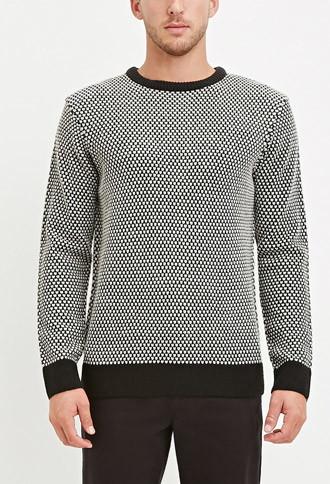 21 Men Popcorn Knit Sweater
