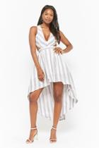 Forever21 Striped High-low Linen Dress