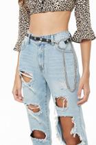 Forever21 Skinny Chain-link Faux Leather Belt