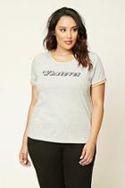 Forever21 Plus Women's  Plus Size Whatever Tee