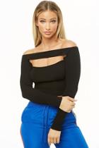 Forever21 Cutout Off-the-shoulder Crop Top
