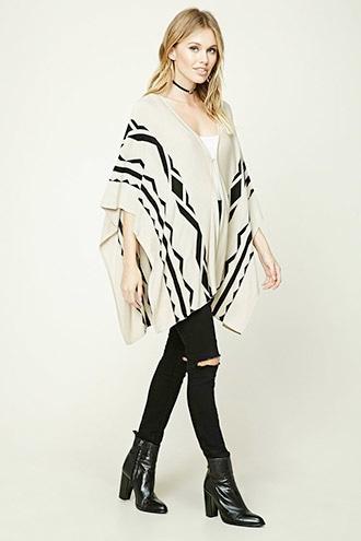 Forever21 Contemporary Geo Print Poncho