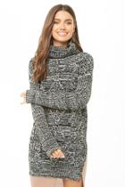 Forever21 Cable Knit Longline Turtleneck Sweater