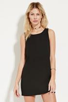 Forever21 Women's  Black Crepe Shift Dress