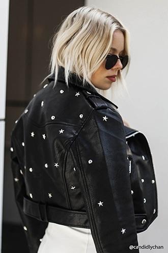 Forever21 Star Studded Moto Jacket