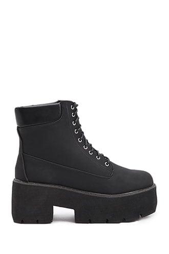 Forever21 Faux Nubuck Platform Boots