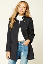 Forever21 Women's  Padded Mock Neck Peacoat